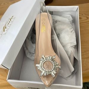 Lulus sz 7 pvc pump designer inspired by Amina Muaddi